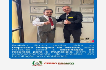 BRUNO VISITA O DEPUTADO POMPEO