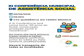 XI CONFERÊNCIA MUNICIPAL DE ASSISTÊNCIA SOCIAL
