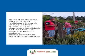 TROCA DE BOMBA DE POÇO