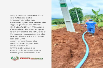 CONSTRUÇÃO DE REDE DE ÁGUA