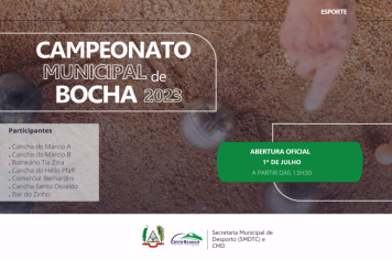 Campeonato Municipal de Bocha começa no sábado (1º)