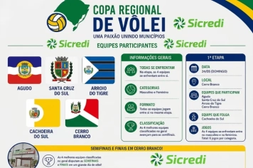 Cerro Branco sedia 1ª etapa da Copa Regional de Vôlei neste domingo (24)