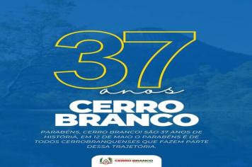 PARABÉNS CERRO BRANCO