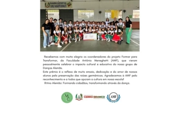 Dança Alemã: Projeto Escolar de Cerro Branco Recebe Reconhecimento por Impacto Cultural e Educativo