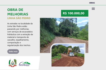 Secretaria de Obras realiza melhorias nas estradas da Linha São Pedro