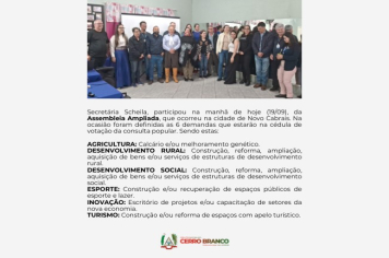 CERRO BRANCO PARTICIPA DA ASSEMBLEIA AMPLIADA DA CONSULTA POPULAR