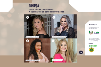 Conheça quem são as candidatas a soberanas de Cerro Branco