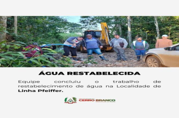 ÁGUA RESTABELECIDA