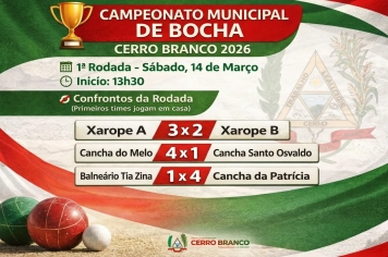 Municipal de Bocha - 1ª Rodada