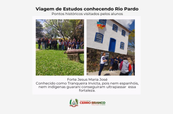  ALUNOS DE CERRO BRANCO VISITAM FORTE JESUS MARIA JOSÉ EM RIO PARDO