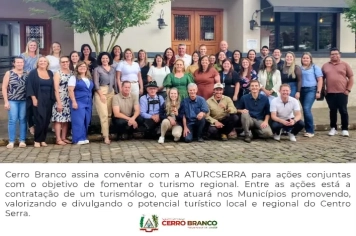 Cerro Branco firma convênio com ATURCSERRA para impulsionar o turismo regional