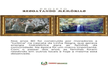 PROJETO RESGATANDO MEMÓRIAS