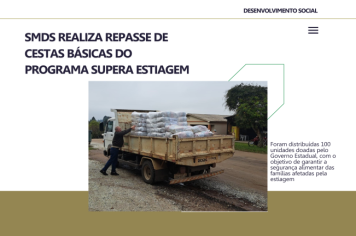 Secretaria de Desenvolvimento Social realiza repasse de cestas básicas do Programa Supera Estiagem