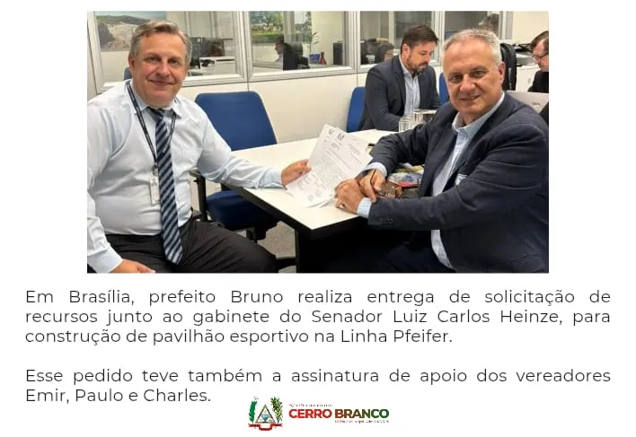 Prefeito Bruno busca recursos para infraestrutura em Brasília 