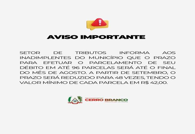 AVISO IMPORTANTE