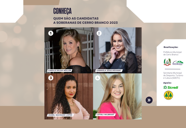 Conheça quem são as candidatas a soberanas de Cerro Branco