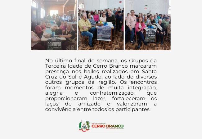 GRUPOS DA TERCEIRA IDADE PARTICIPAM DE FESTIVIDADES