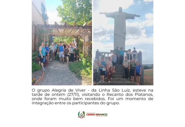 GRUPO ALEGRIA DE VIVER VISITA RECANTO DOS PLATANOS 